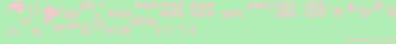 ImFellFlowers2 Font – Pink Fonts on Green Background