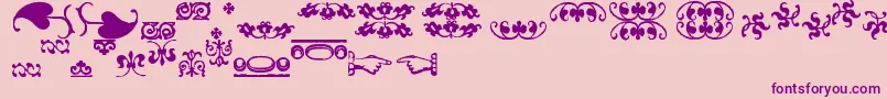 ImFellFlowers2 Font – Purple Fonts on Pink Background