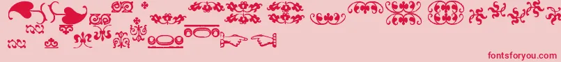 ImFellFlowers2 Font – Red Fonts on Pink Background