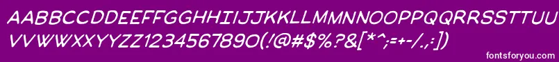 ManlymenbbItal Font – White Fonts on Purple Background