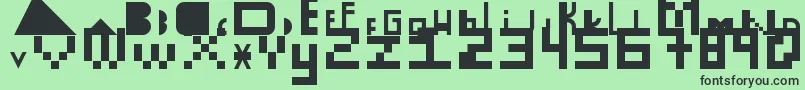 HolaBitch-fontti – mustat fontit vihreällä taustalla