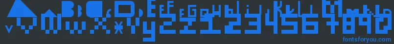フォントHolaBitch – 黒い背景に青い文字