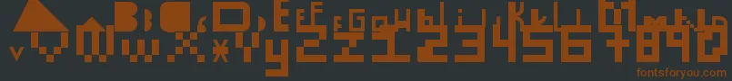HolaBitch-fontti – ruskeat fontit mustalla taustalla