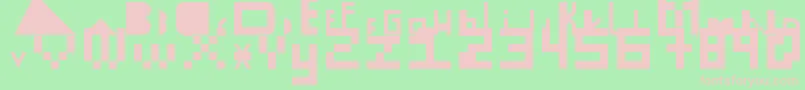 HolaBitch-fontti – vaaleanpunaiset fontit vihreällä taustalla