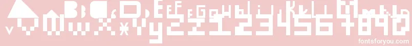 HolaBitch-fontti – valkoiset fontit vaaleanpunaisella taustalla