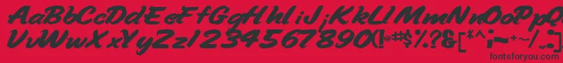 Police Handyman94Bold – polices noires sur fond rouge