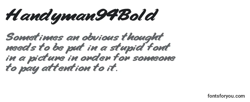 Handyman94Bold Font