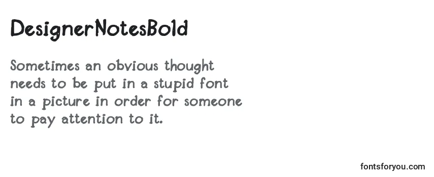 Review of the DesignerNotesBold Font