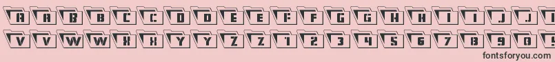 Eyesonlyoutleft Font – Black Fonts on Pink Background