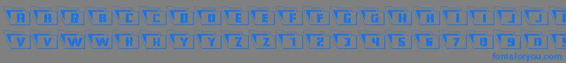 Eyesonlyoutleft Font – Blue Fonts on Gray Background