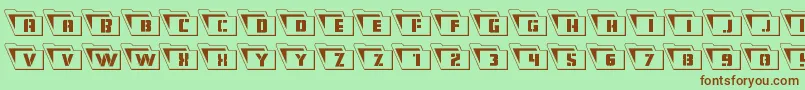 Eyesonlyoutleft Font – Brown Fonts on Green Background