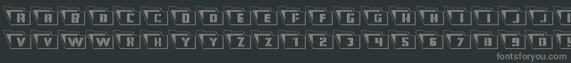 Eyesonlyoutleft Font – Gray Fonts on Black Background