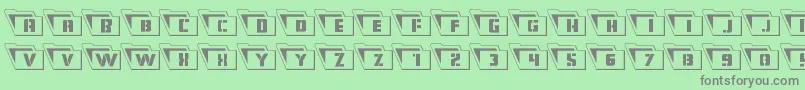 Eyesonlyoutleft Font – Gray Fonts on Green Background