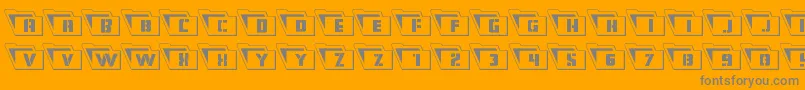 Eyesonlyoutleft Font – Gray Fonts on Orange Background