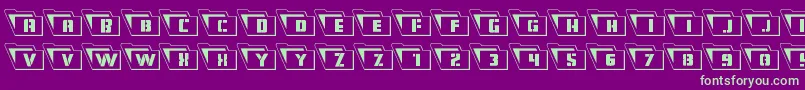 Eyesonlyoutleft Font – Green Fonts on Purple Background