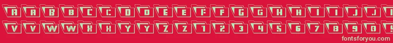 Eyesonlyoutleft Font – Green Fonts on Red Background