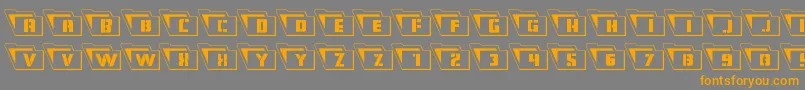 Eyesonlyoutleft Font – Orange Fonts on Gray Background