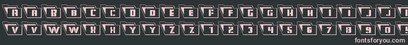 Eyesonlyoutleft Font – Pink Fonts on Black Background