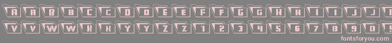 Eyesonlyoutleft Font – Pink Fonts on Gray Background