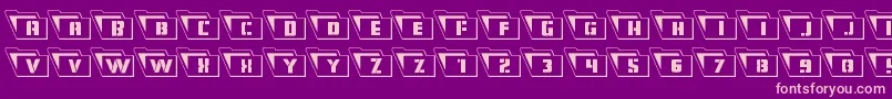 Eyesonlyoutleft Font – Pink Fonts on Purple Background
