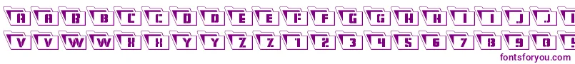 Eyesonlyoutleft Font – Purple Fonts on White Background