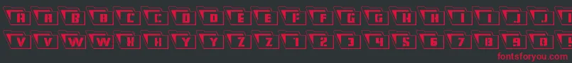 Eyesonlyoutleft Font – Red Fonts on Black Background