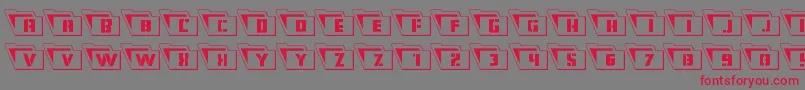 Eyesonlyoutleft Font – Red Fonts on Gray Background