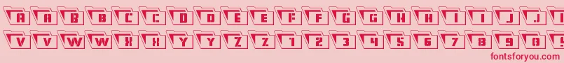 Eyesonlyoutleft Font – Red Fonts on Pink Background