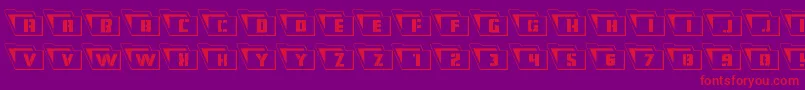 Eyesonlyoutleft Font – Red Fonts on Purple Background