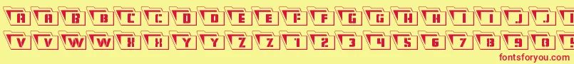 Eyesonlyoutleft Font – Red Fonts on Yellow Background