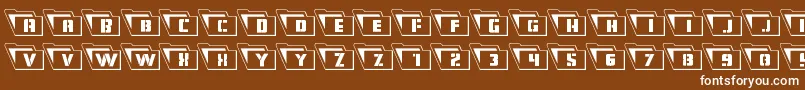 Eyesonlyoutleft Font – White Fonts on Brown Background