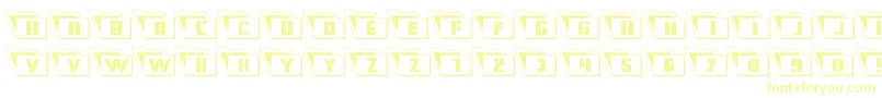 Eyesonlyoutleft Font – Yellow Fonts on White Background