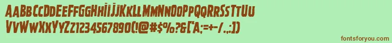 Ghoulishintentsemital Font – Brown Fonts on Green Background