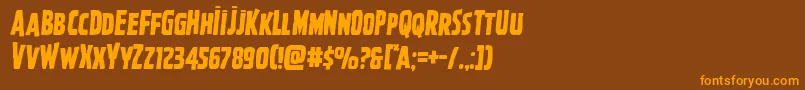 Ghoulishintentsemital Font – Orange Fonts on Brown Background