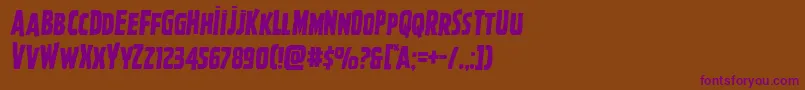 Ghoulishintentsemital Font – Purple Fonts on Brown Background