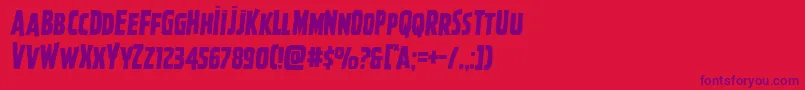 Ghoulishintentsemital Font – Purple Fonts on Red Background