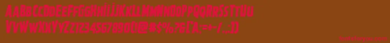 Ghoulishintentsemital Font – Red Fonts on Brown Background