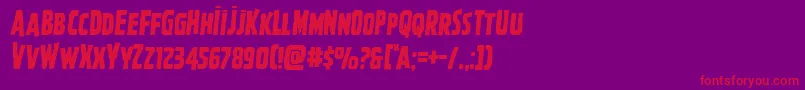 Ghoulishintentsemital Font – Red Fonts on Purple Background