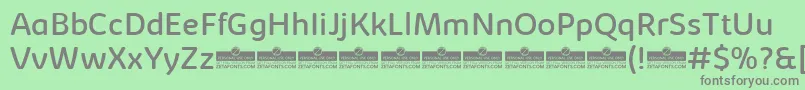 KabrioAbarthRegularTrial Font – Gray Fonts on Green Background