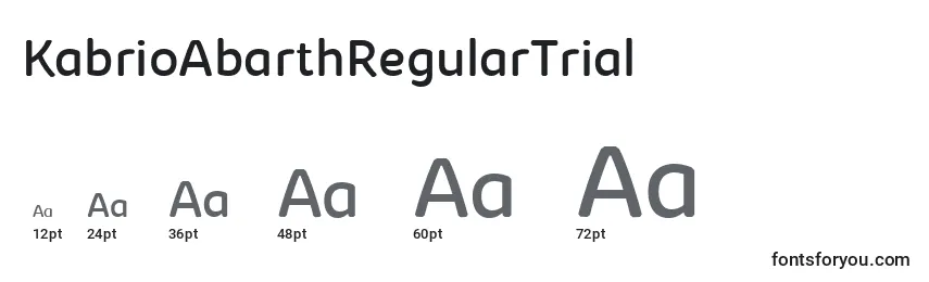 Größen der Schriftart KabrioAbarthRegularTrial