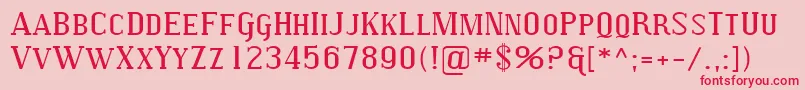 Sfcovingtonscexp Font – Red Fonts on Pink Background