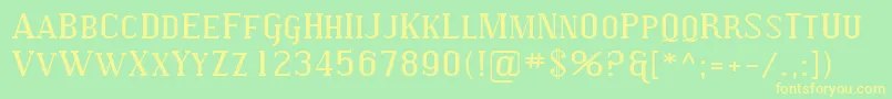 Sfcovingtonscexp Font – Yellow Fonts on Green Background
