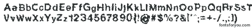 Шрифт Hucris – разрушенные шрифты