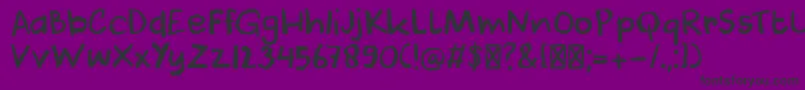 DkCoolCrayon Font – Black Fonts on Purple Background