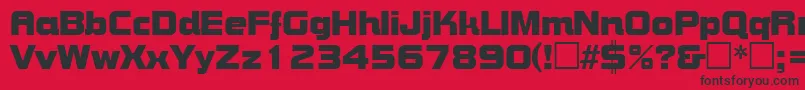 BoltRegular Font – Black Fonts on Red Background