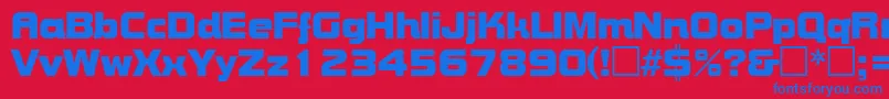 BoltRegular Font – Blue Fonts on Red Background
