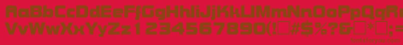 BoltRegular Font – Brown Fonts on Red Background