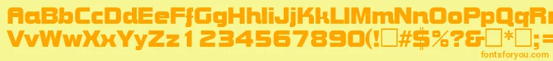 BoltRegular Font – Orange Fonts on Yellow Background