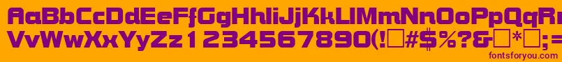 BoltRegular Font – Purple Fonts on Orange Background