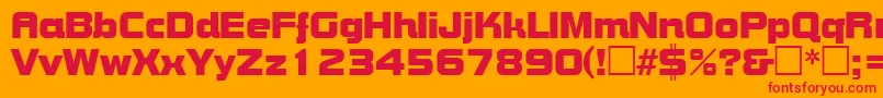 BoltRegular Font – Red Fonts on Orange Background